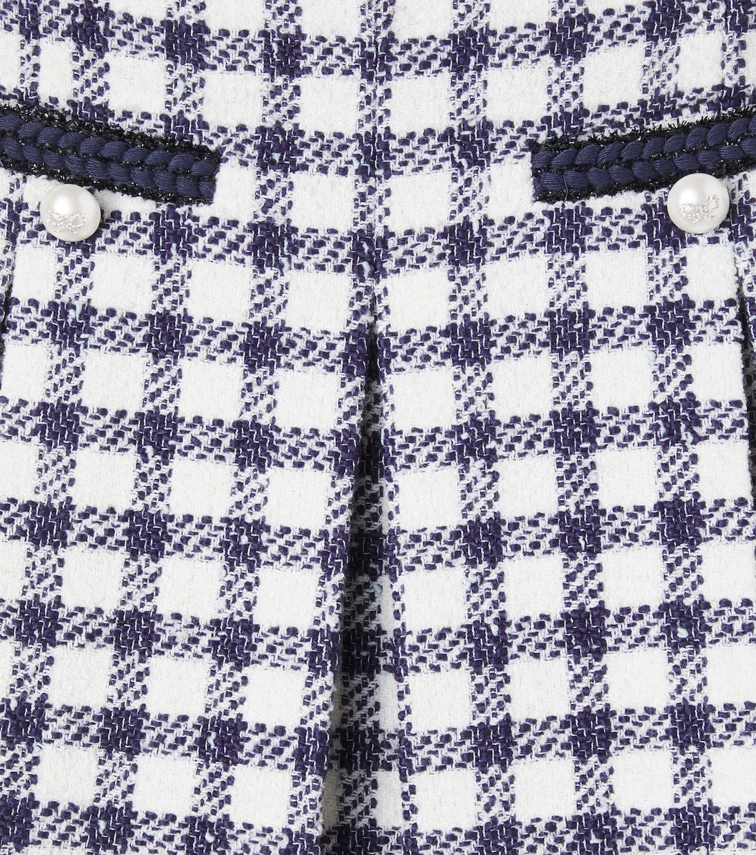 Self-Portrait Kids - Checked bouclé skirt