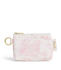 Pink Cotton Toile Keyring Coin Purse