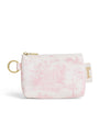 Pink Cotton Toile Keyring Coin Purse