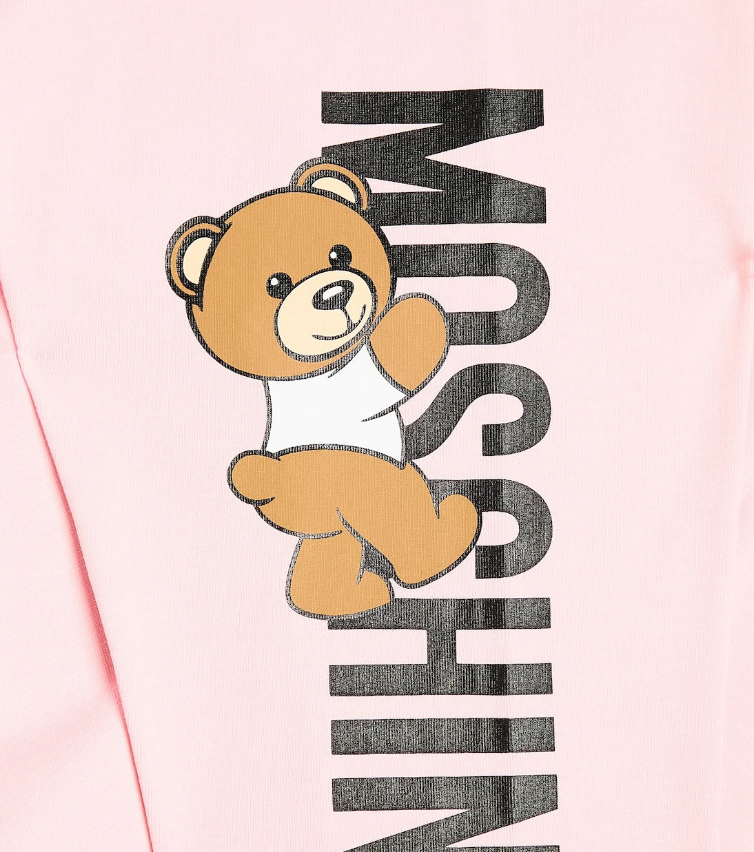 Moschino Kids - بنطال ضيق ليقنز تيدي بير من مزيج القطن والجرسي