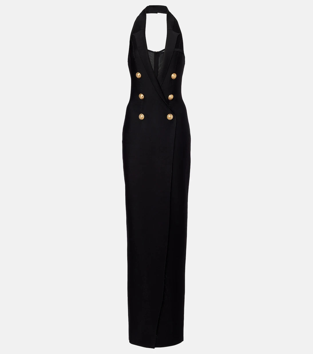 Balmain - Halterneck open-back blazer dress