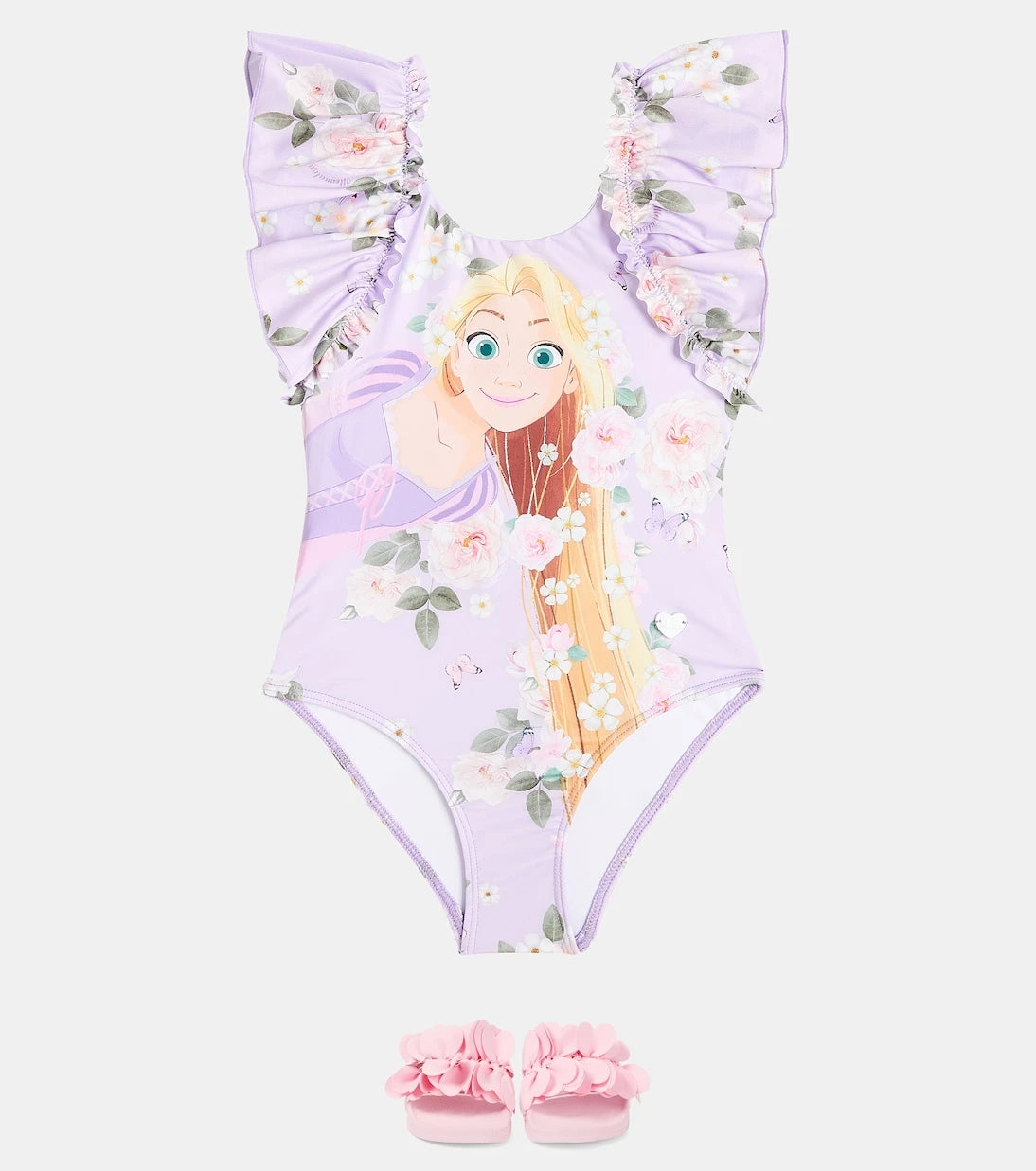 Monnalisa - Printed ruffled swimsuit