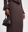 Good American Brown Matte Jersey Midi Skirt