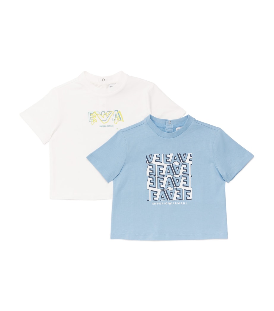 Emporio Armani Kids Pack of 2 Cotton Logo T-Shirts (6-36 Months)