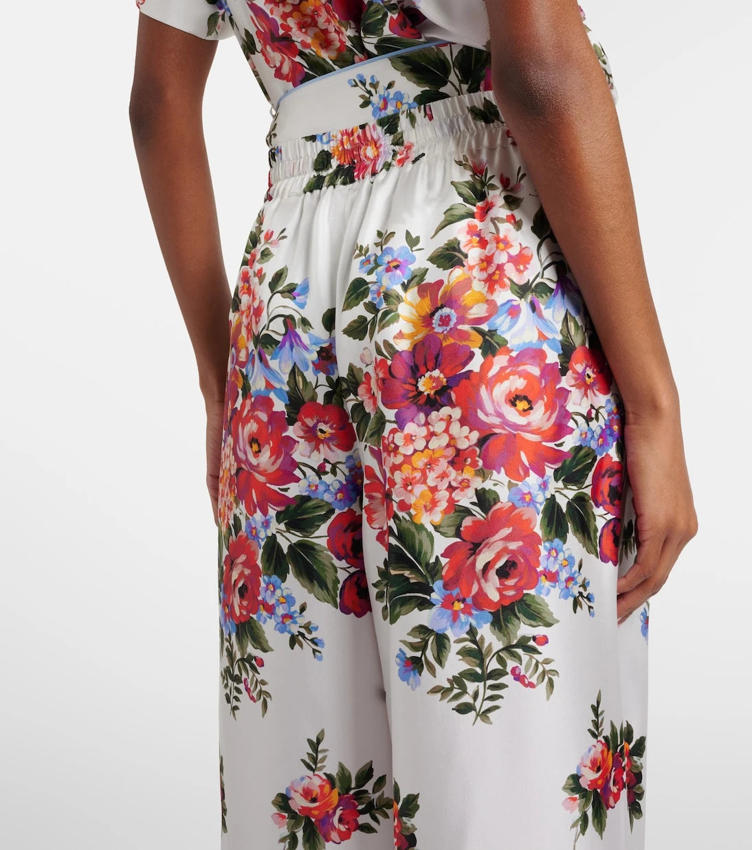 Dolce&Gabbana - Floral silk wide-leg pants