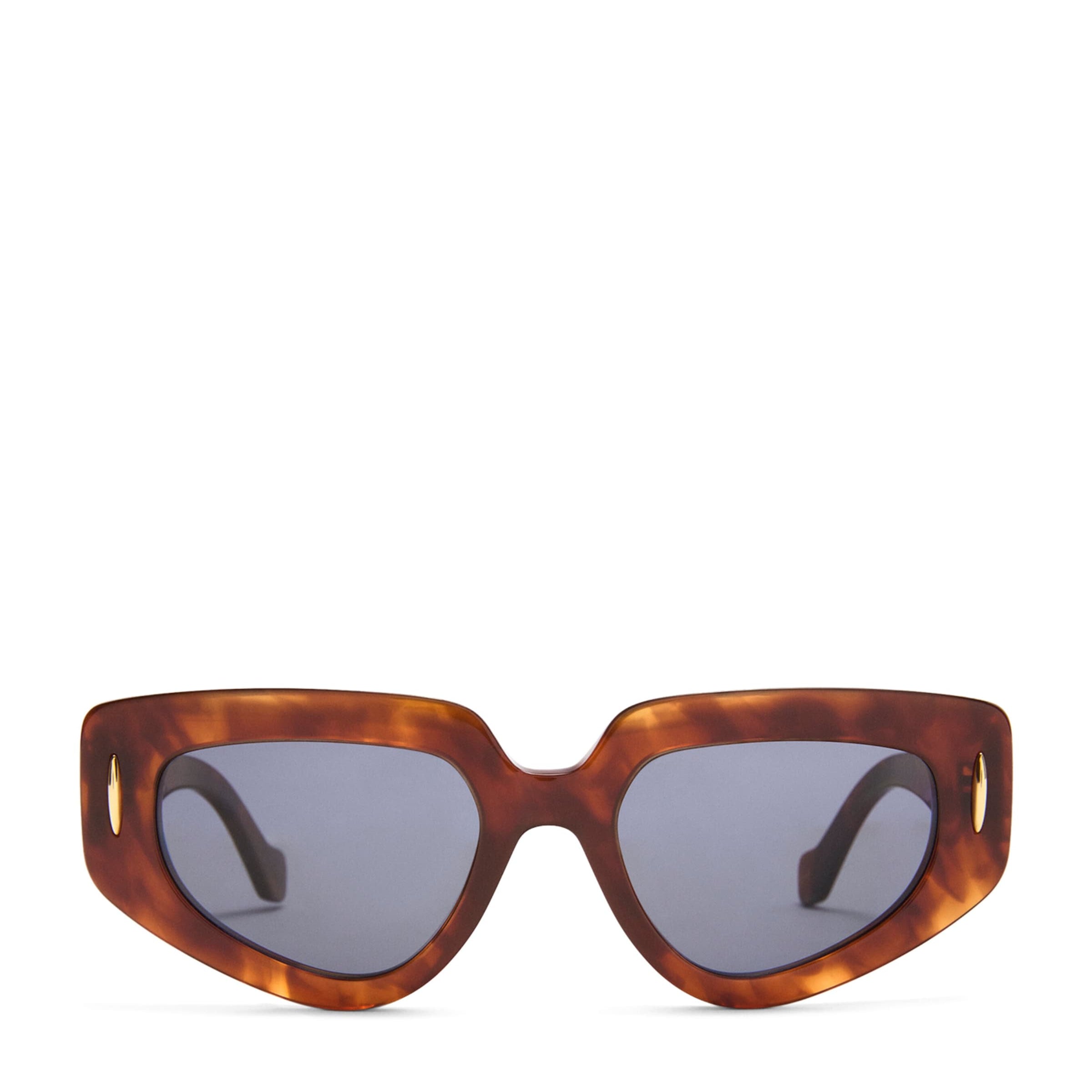 LOEWE Brown Small Acetate Butterfly Screen Sunglasses