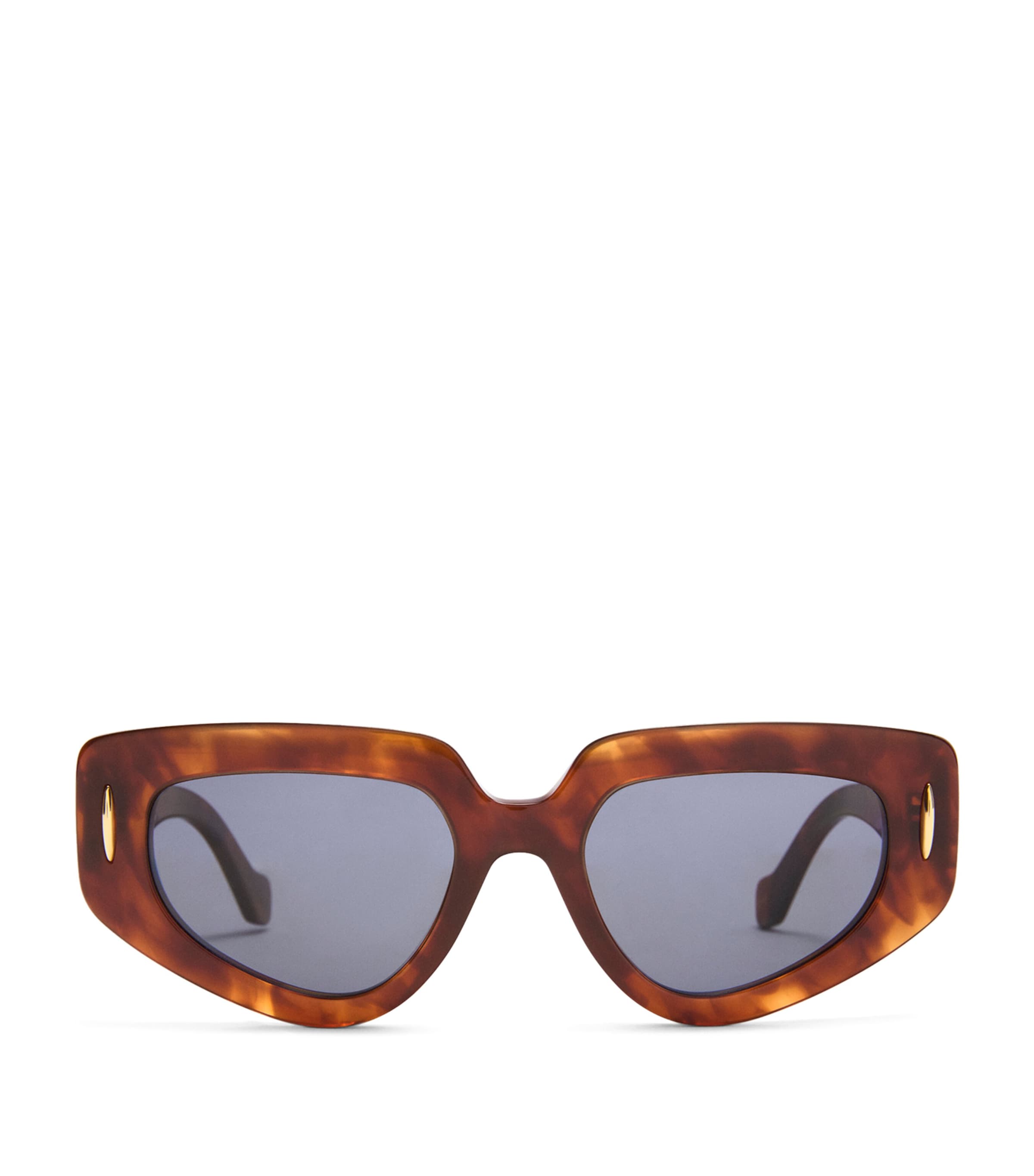 LOEWE Brown Small Acetate Butterfly Screen Sunglasses