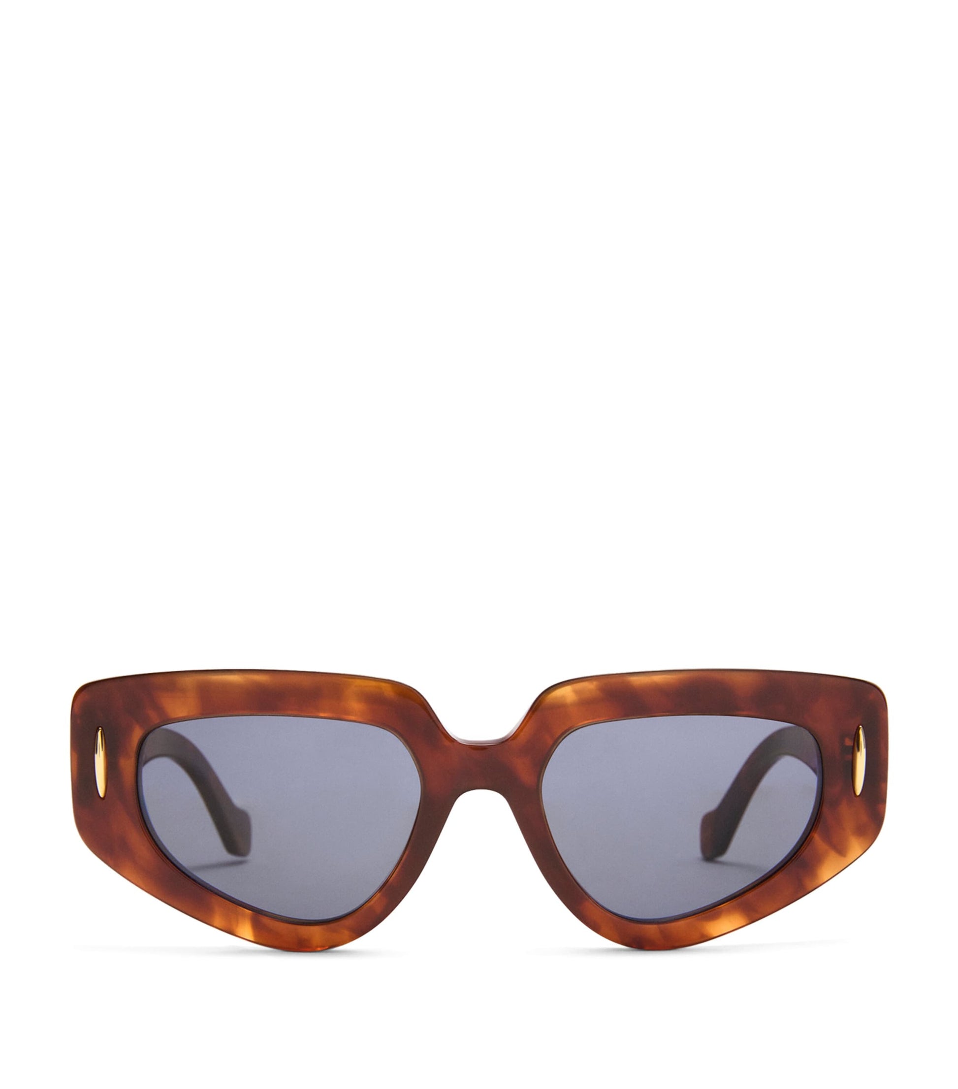 LOEWE Brown Small Acetate Butterfly Screen Sunglasses