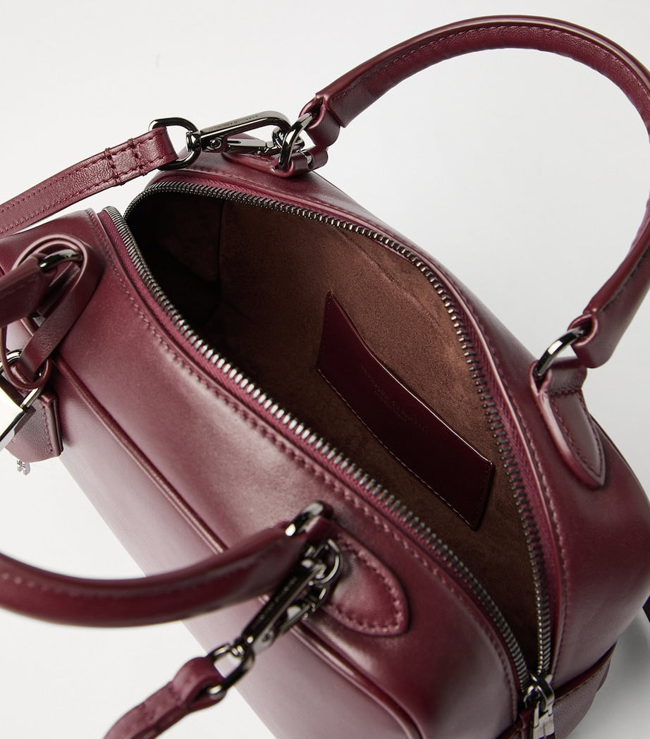 Brunello Cucinelli Small Leather Explorer Boston Top-Handle Bag