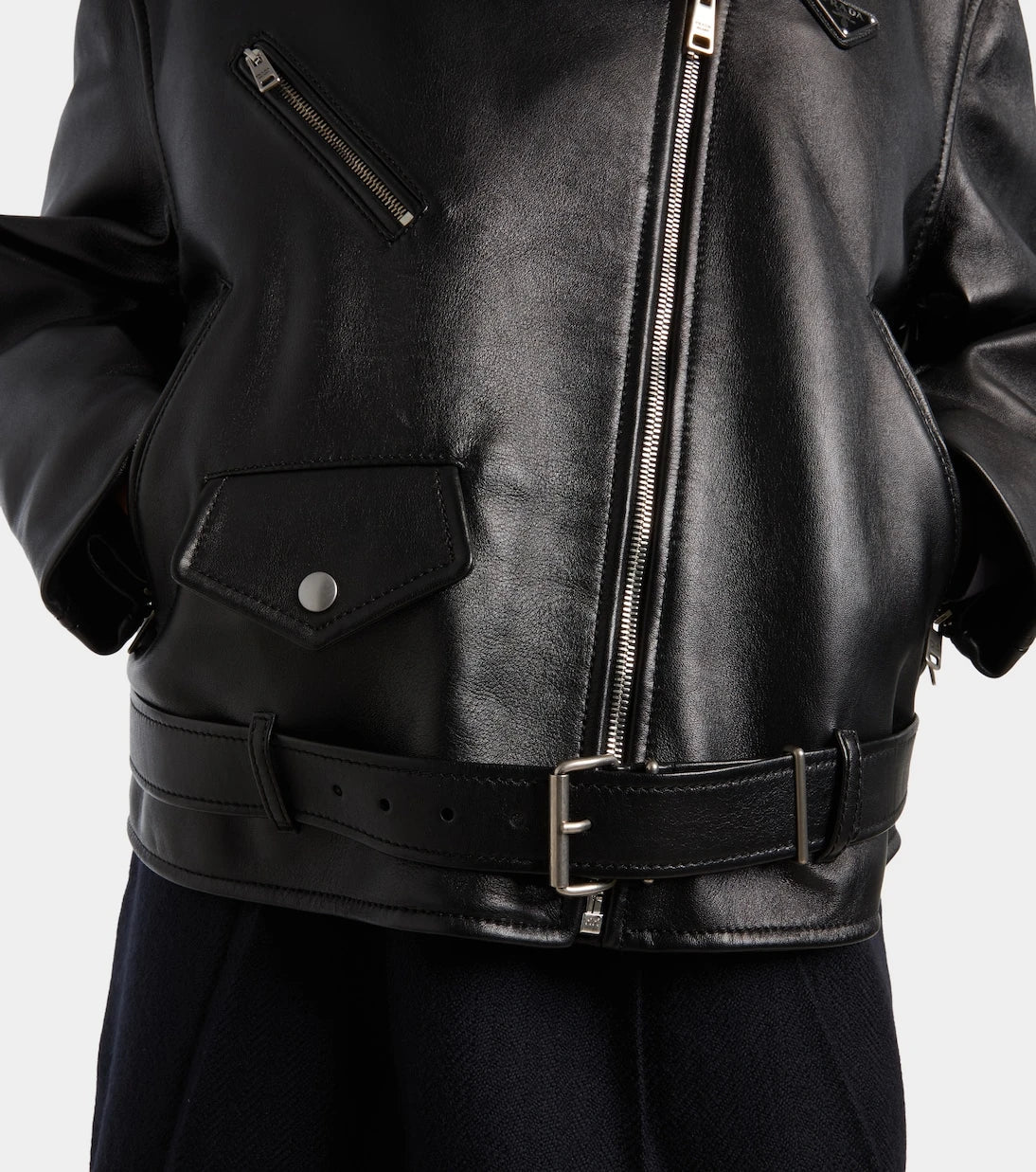 Prada - Leather biker jacket