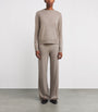Soft Goat Beige Cashmere Sweater and Trouser Set