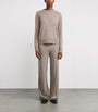 Soft Goat Beige Cashmere Sweater and Trouser Set