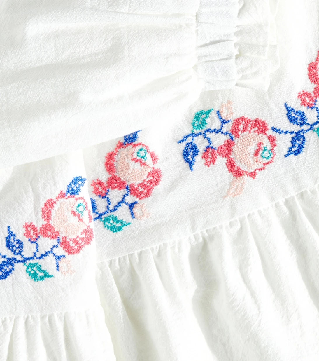 C'era Una Volta - Jane floral embroidered cotton skirt