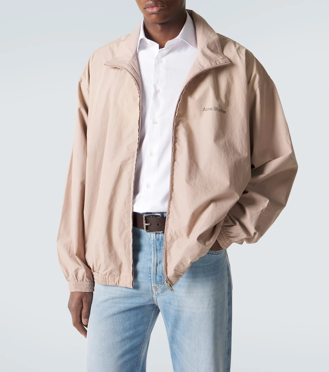 Acne Studios - سترة بومبر قطنية بشعار الماركة