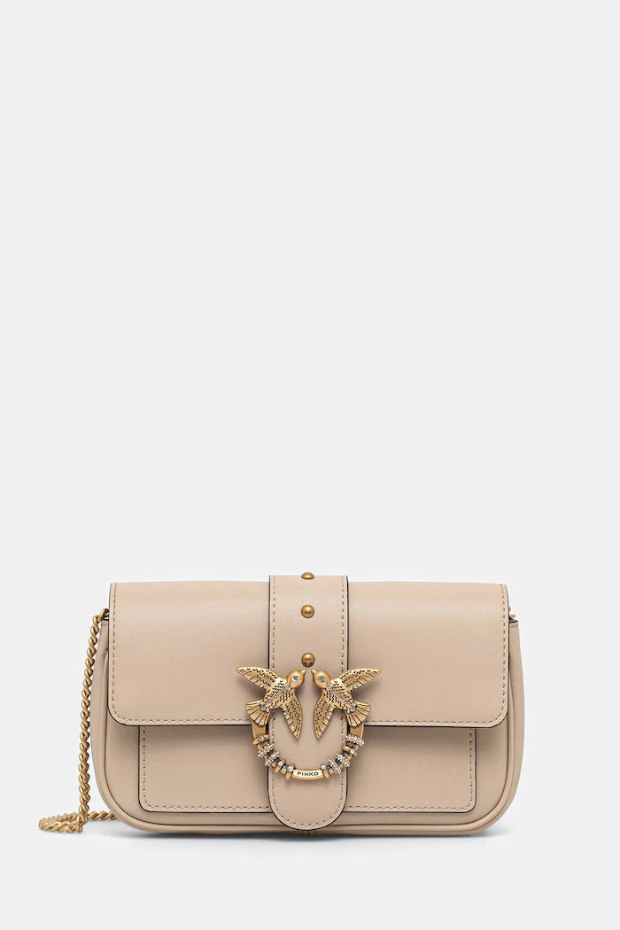 Pinko чанта crossbody дамска от кожа