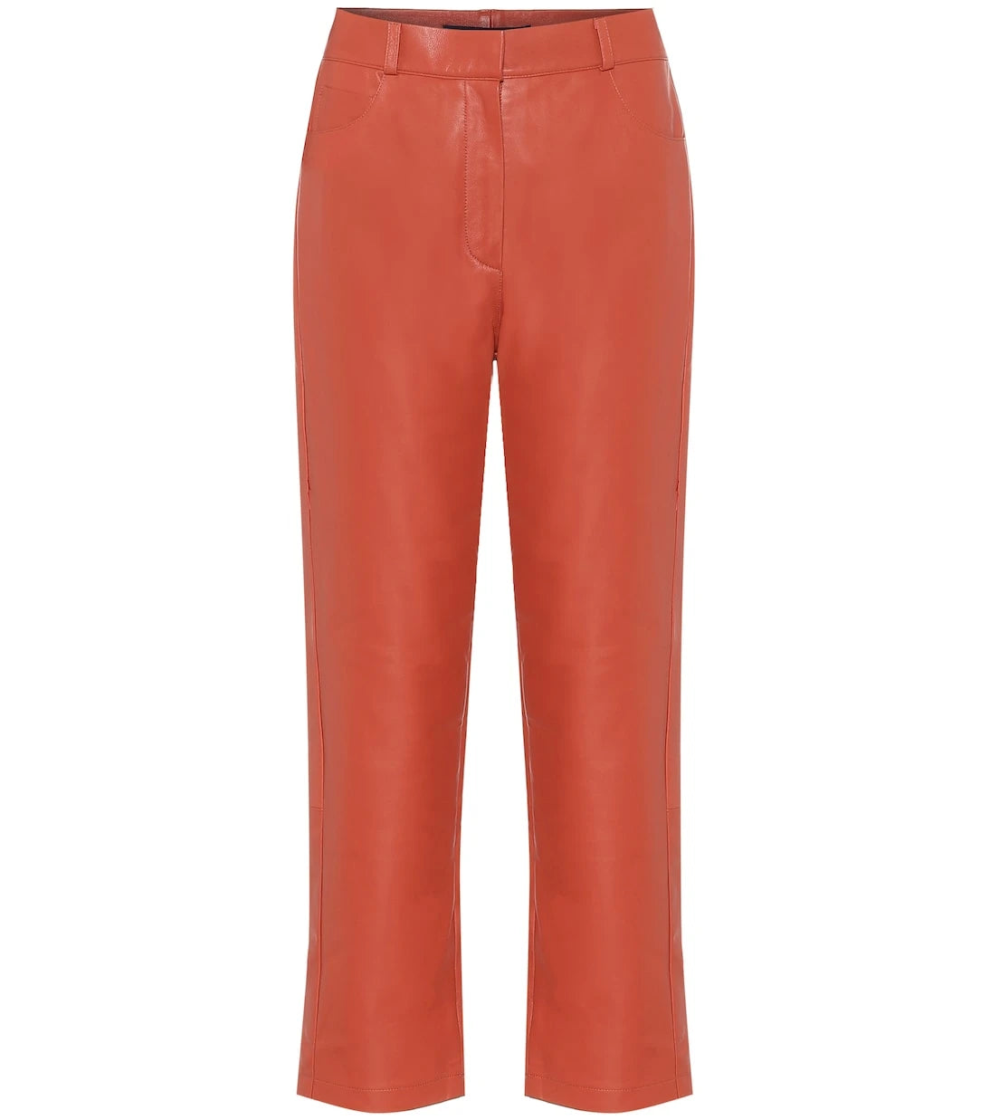 Zeynep Arçay - High-rise straight leather pants