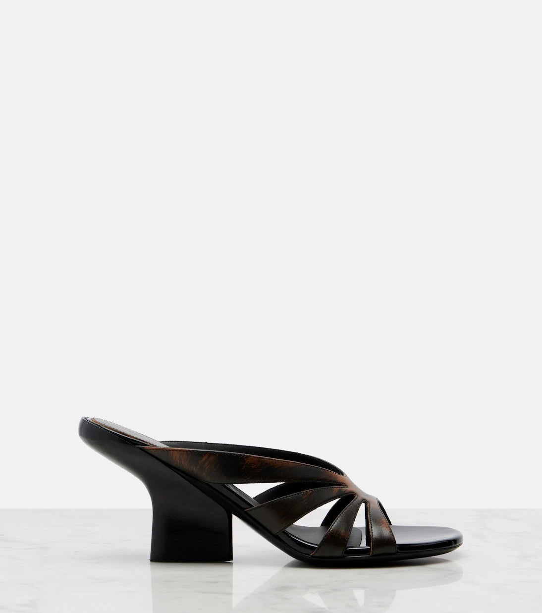Dries Van Noten - Distressed leather mules