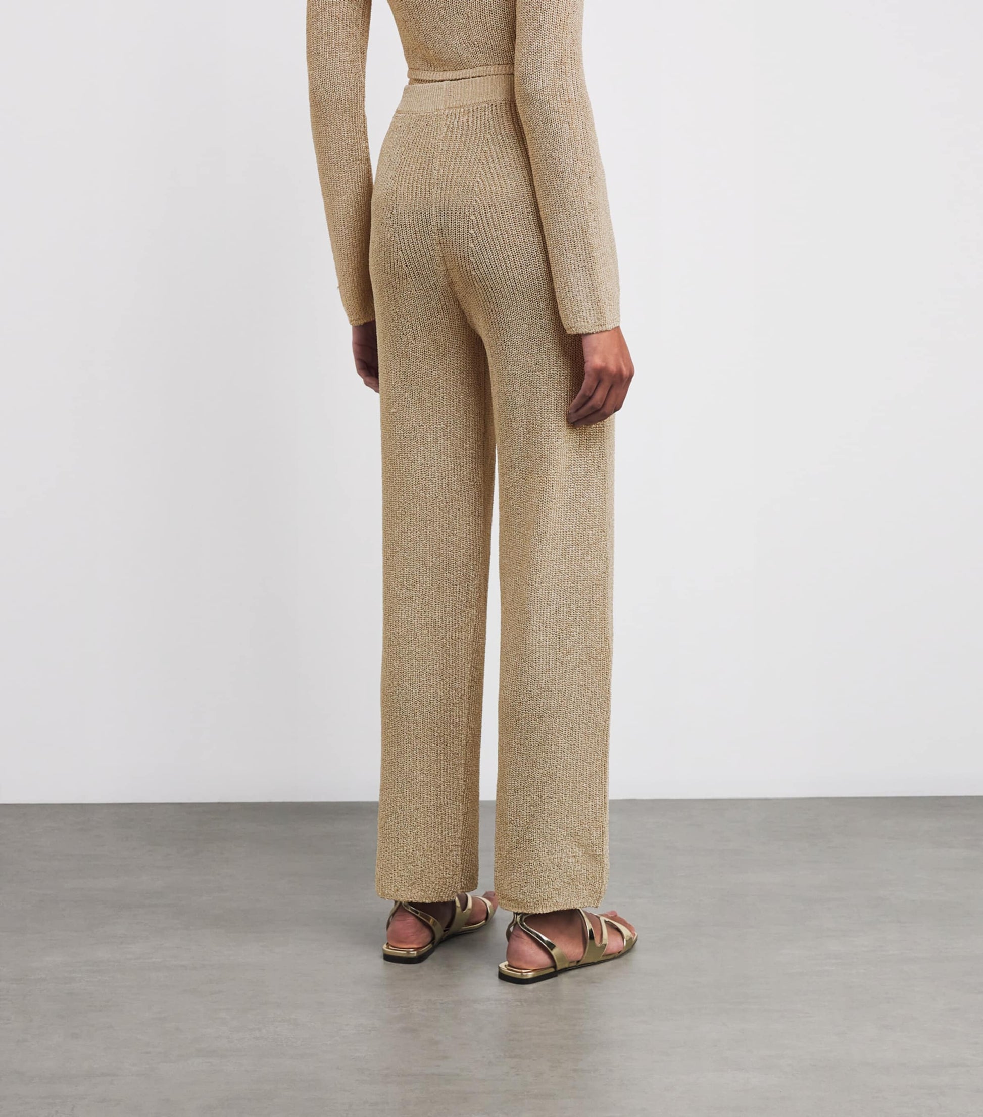 Beige Knitted Lawena Trousers