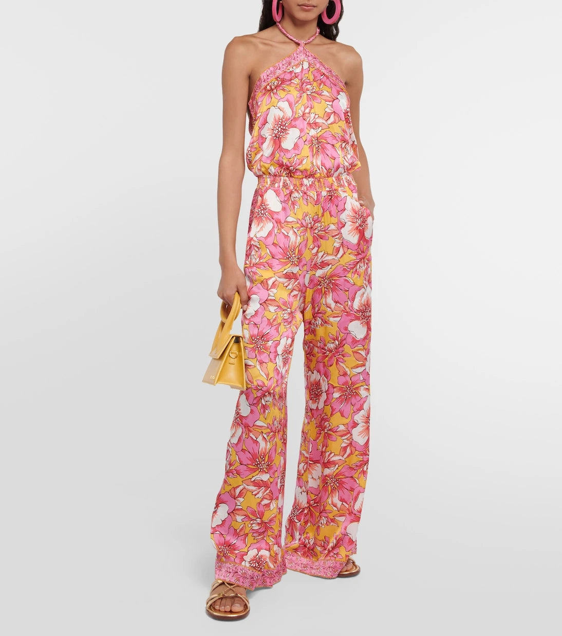 Poupette St Barth - Isabelle printed halterneck jumpsuit