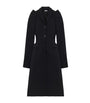 McQueen Black Wool-Blend Structured Coat