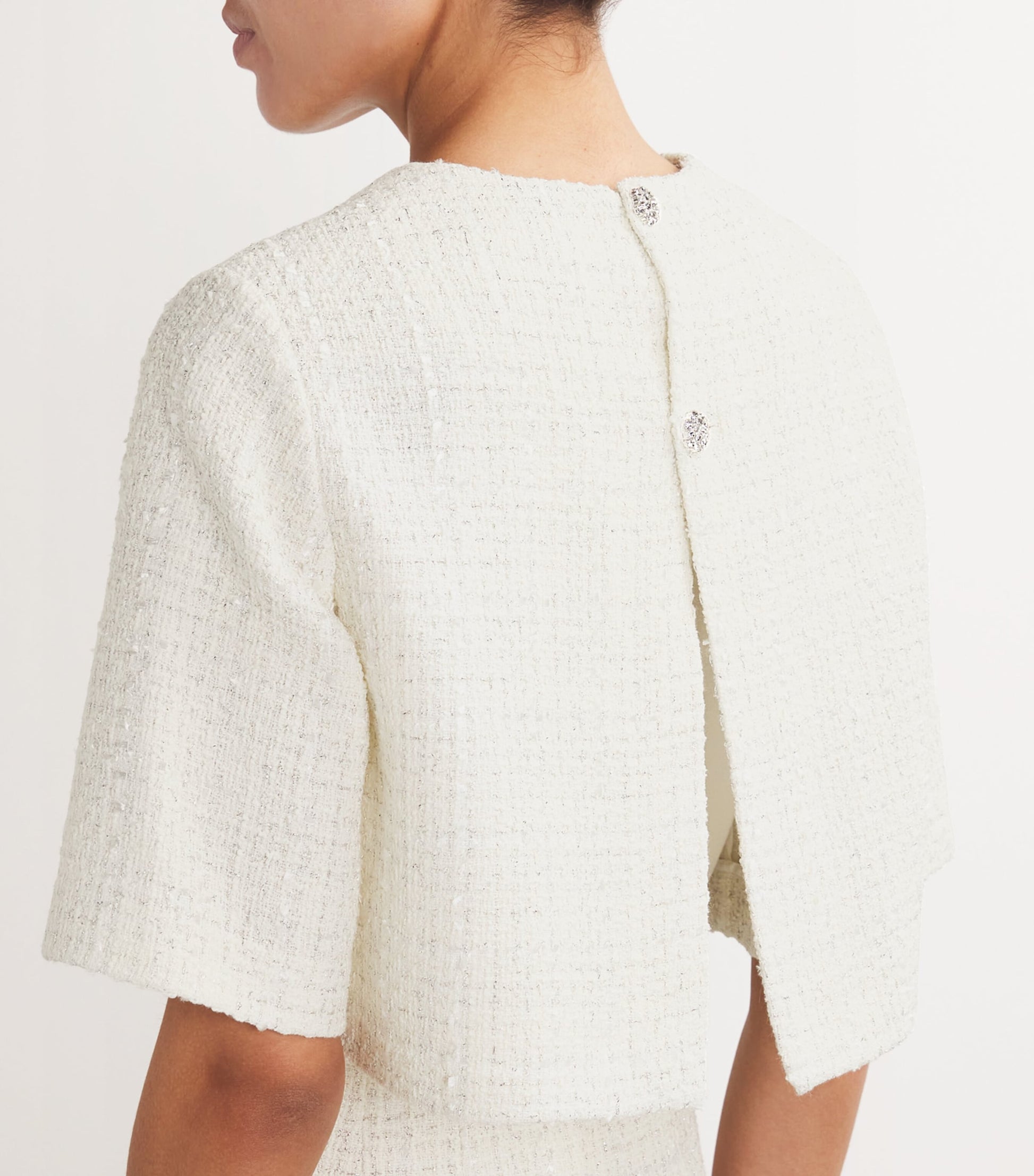 White Tweed 2-In-1 Mini Dress