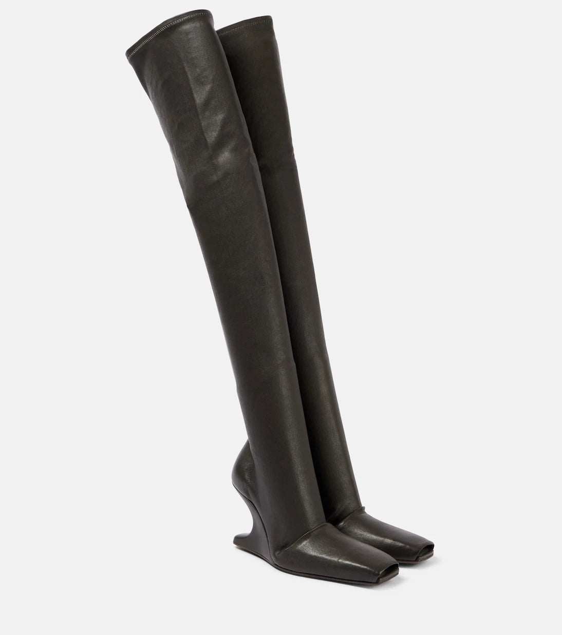 Rick Owens - Cantilever leather over-the-knee boots