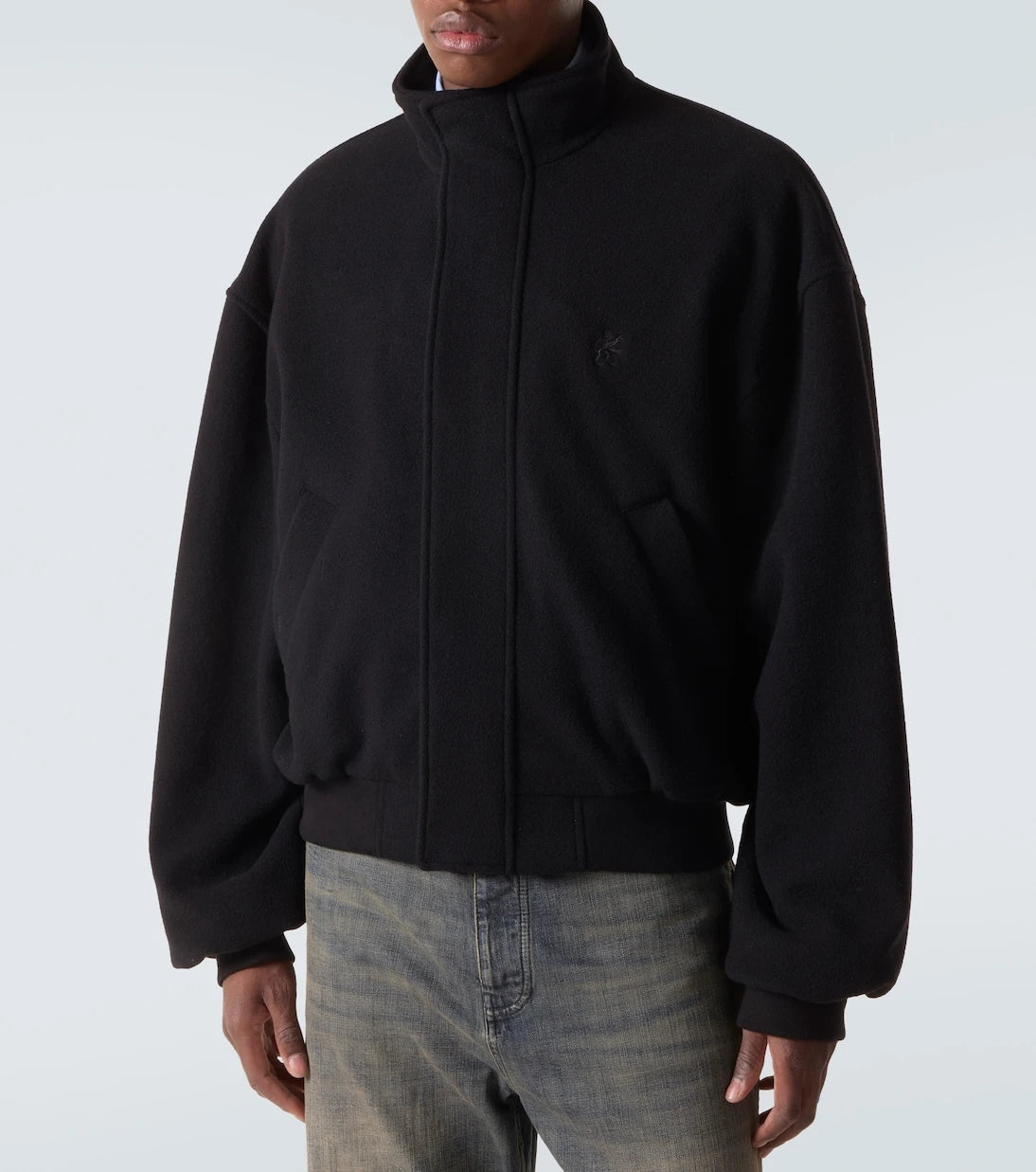 Balenciaga - جاكيت بلوزون من الصوف
