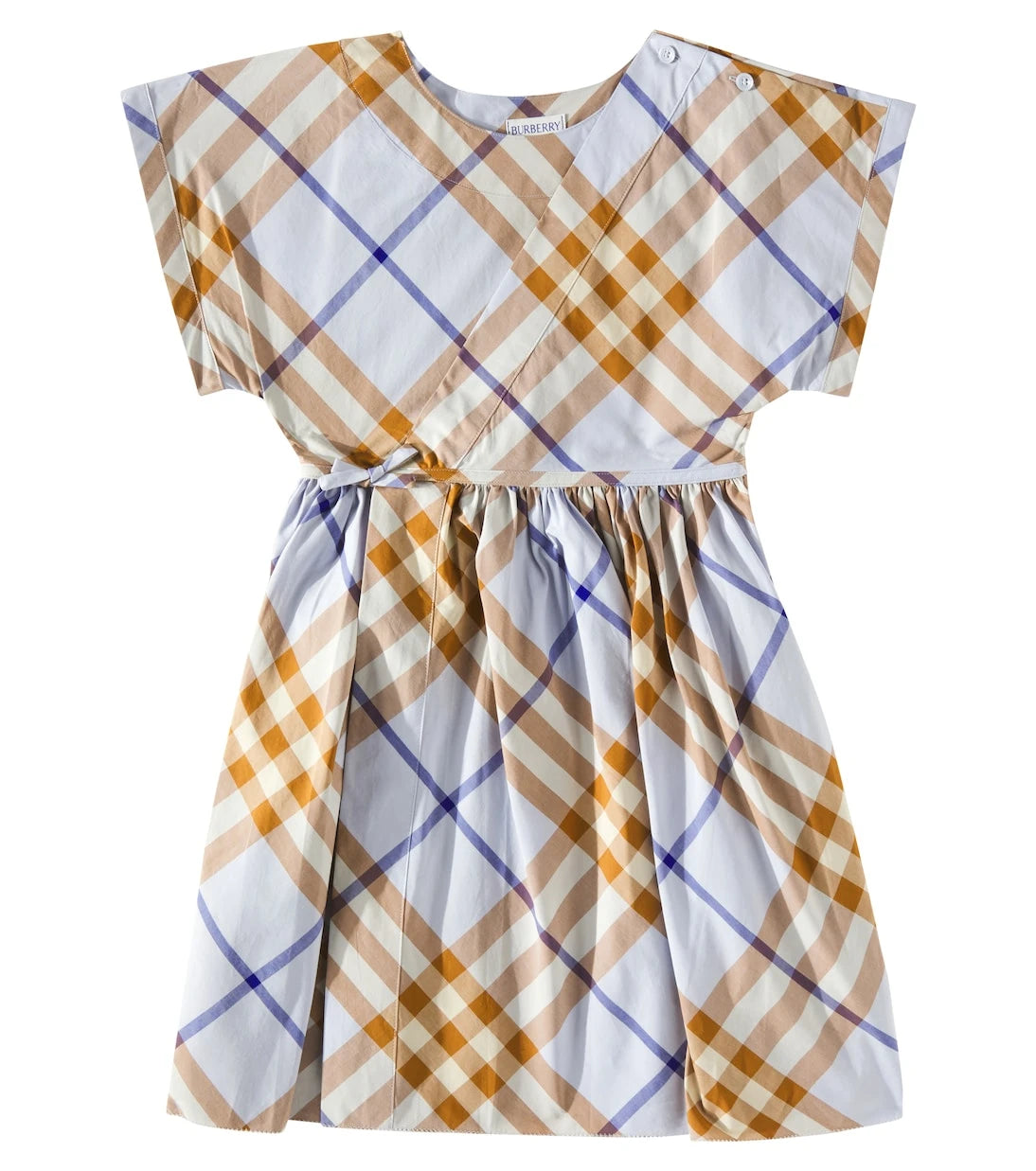 Burberry Kids - فستان من القطن بنقشة كاروهات بربري