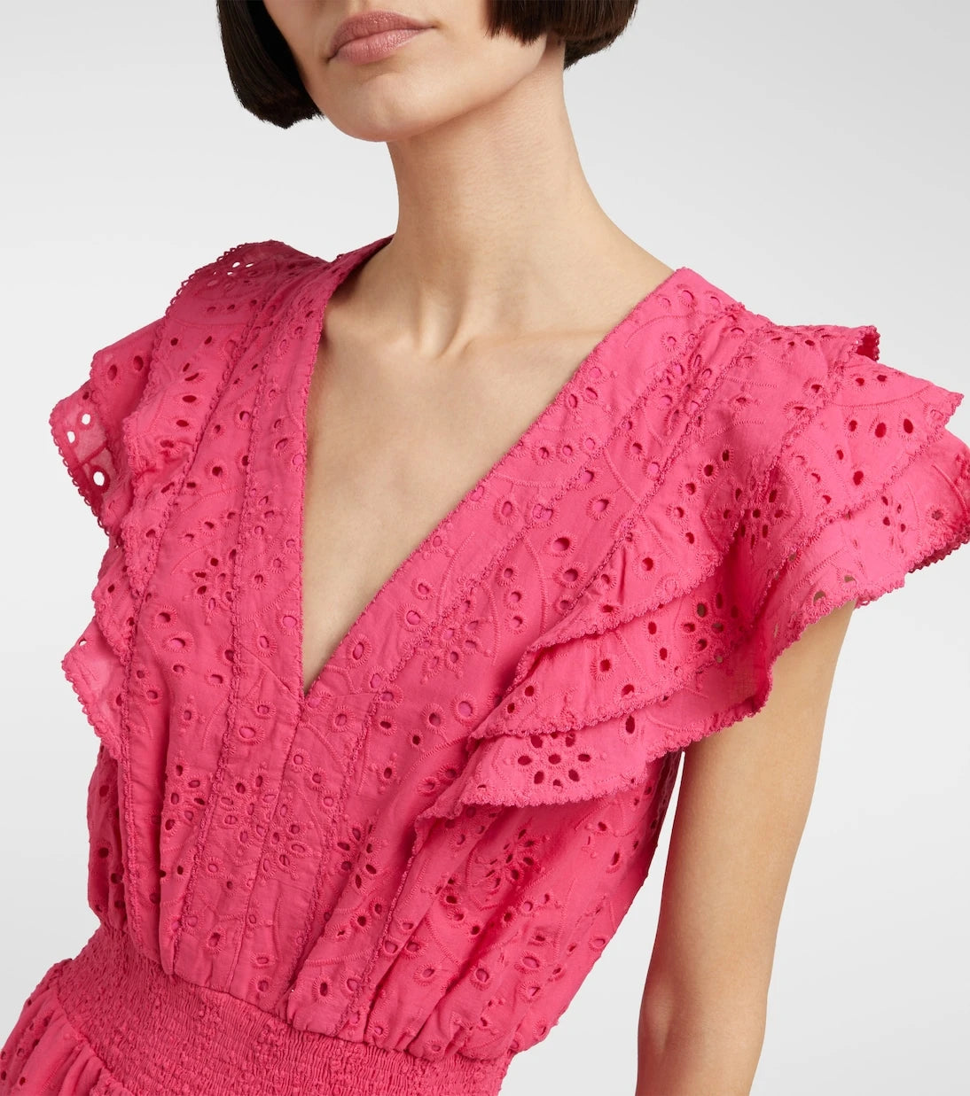 Poupette St Barth - Camila shirred cotton minidress