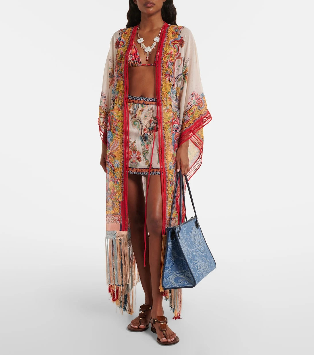 Etro - Paisley fringed kaftan