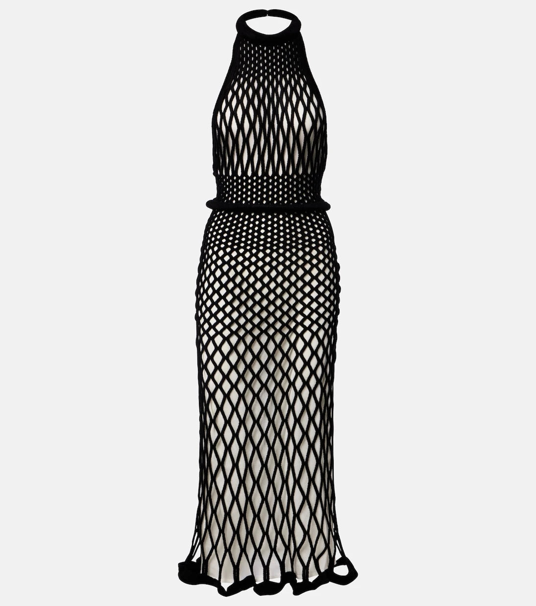 Givenchy - Halterneck open-back mesh midi dress