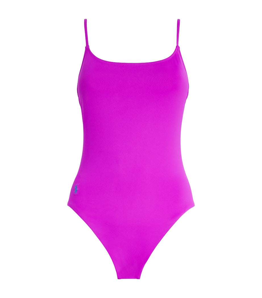 Polo Ralph Lauren Pink Scoop-Back Kennedy Swimsuit