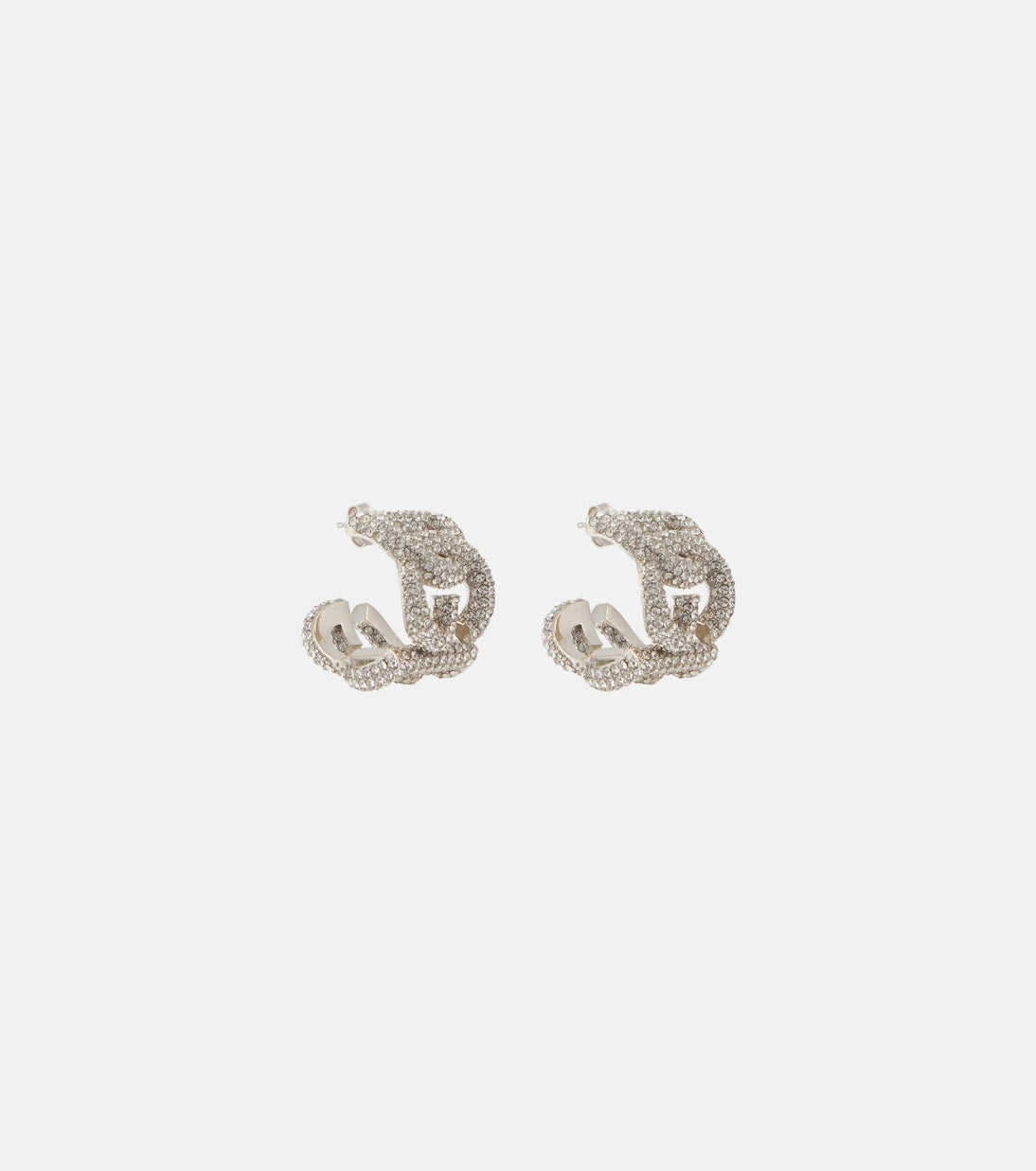 Dolce&Gabbana - DG crystal-embellished hoop earrings