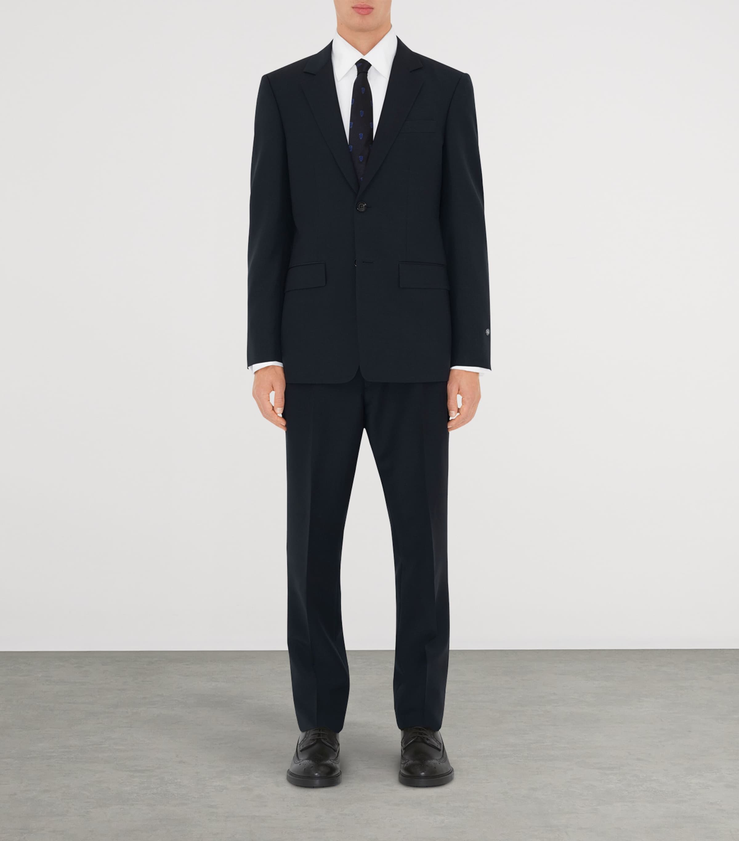 Burberry Navy Wool-Mohair Slim Tailored Blazer
