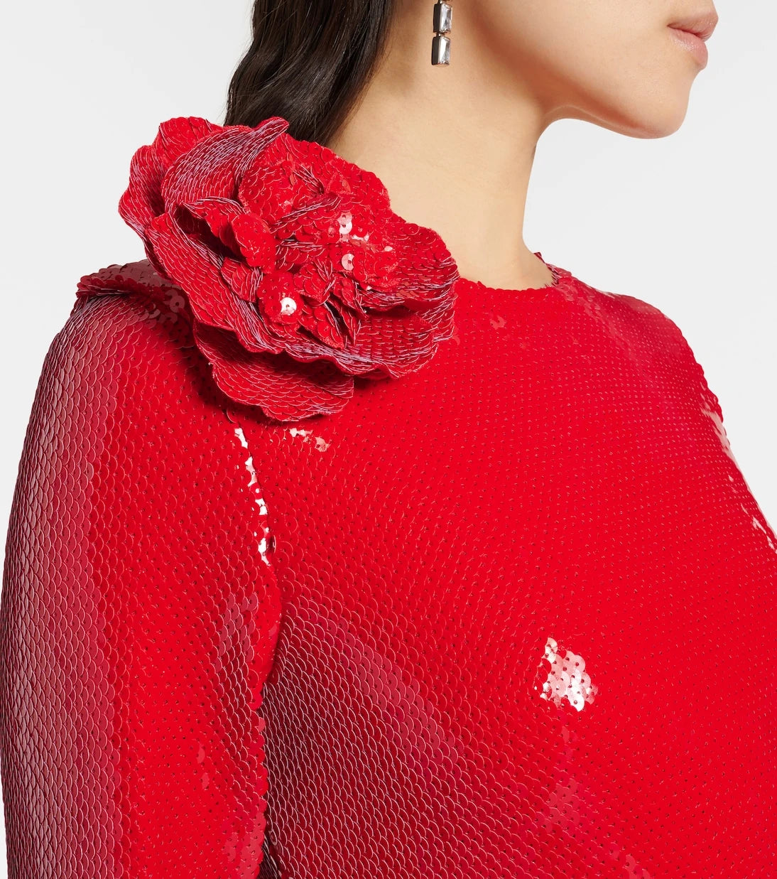 Rodarte - Floral-appliqué sequined gown