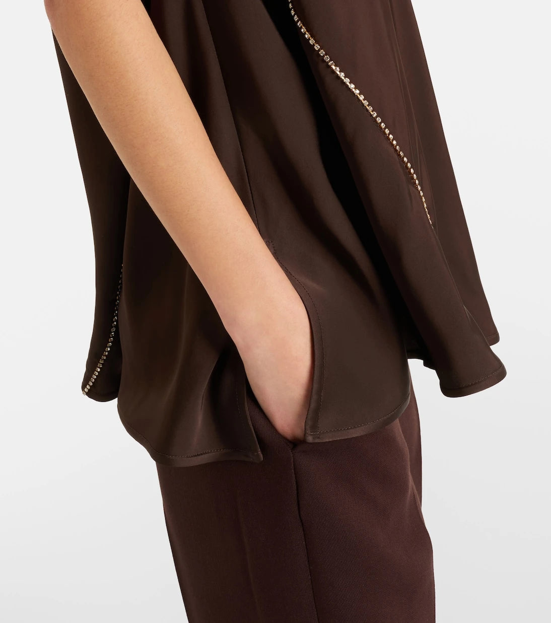 Jil Sander - Embellished satin top