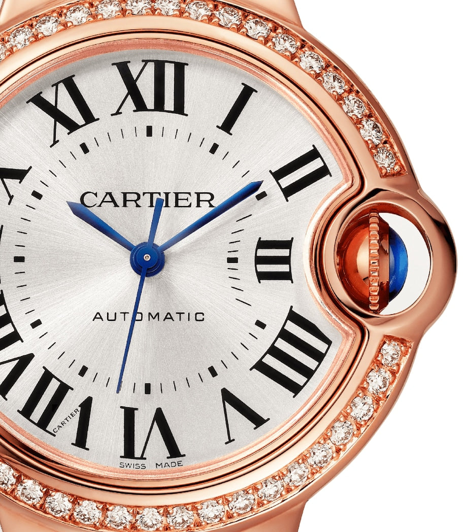 Rose Gold and Diamond Ballon Bleu de Cartier Watch 33mm