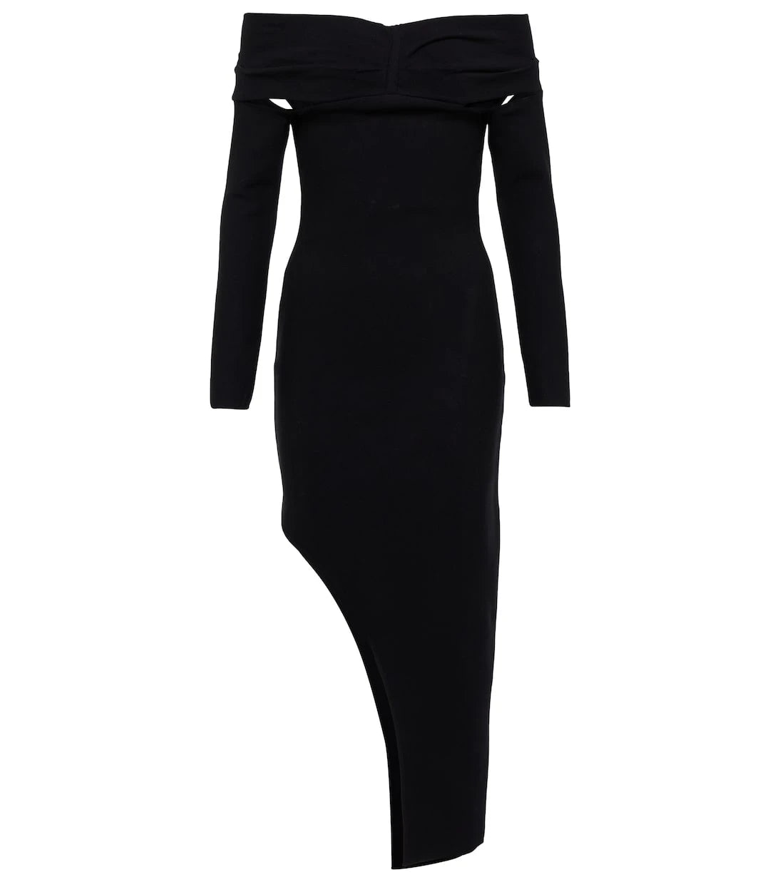 Safiyaa - Belle off-shoulder knit midi dress