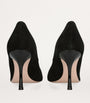 Roger Vivier Black Suede I Love Vivier Pumps 85