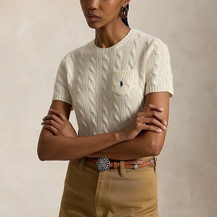 Polo Ralph Lauren Kadın Yün Kısa Kollu Kazak