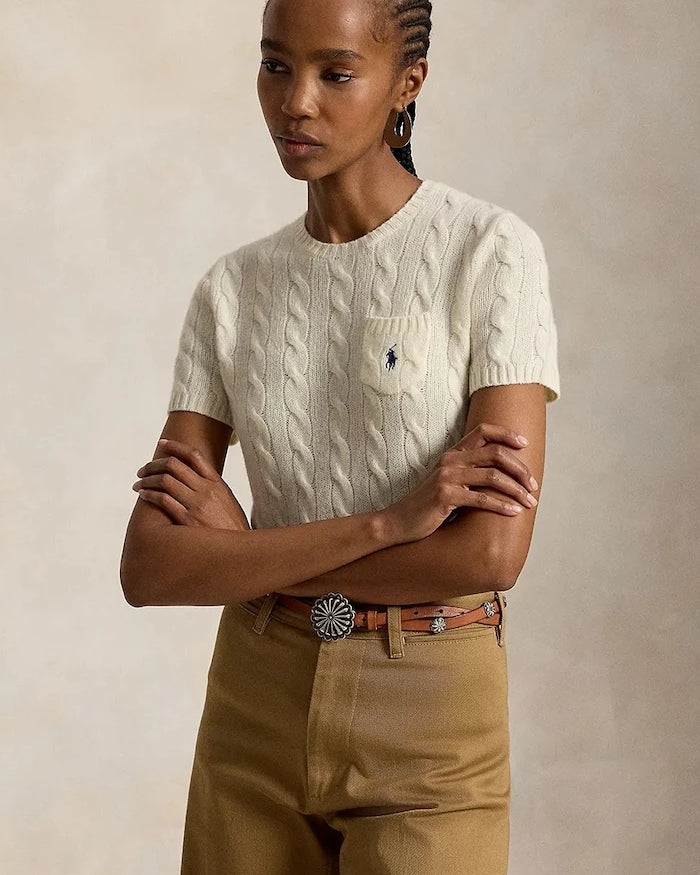 Polo Ralph Lauren Kadın Yün Kısa Kollu Kazak