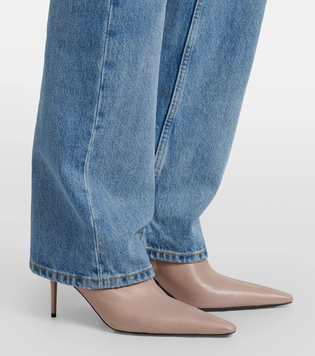 Saint Laurent - Ashley 75 leather ankle boots