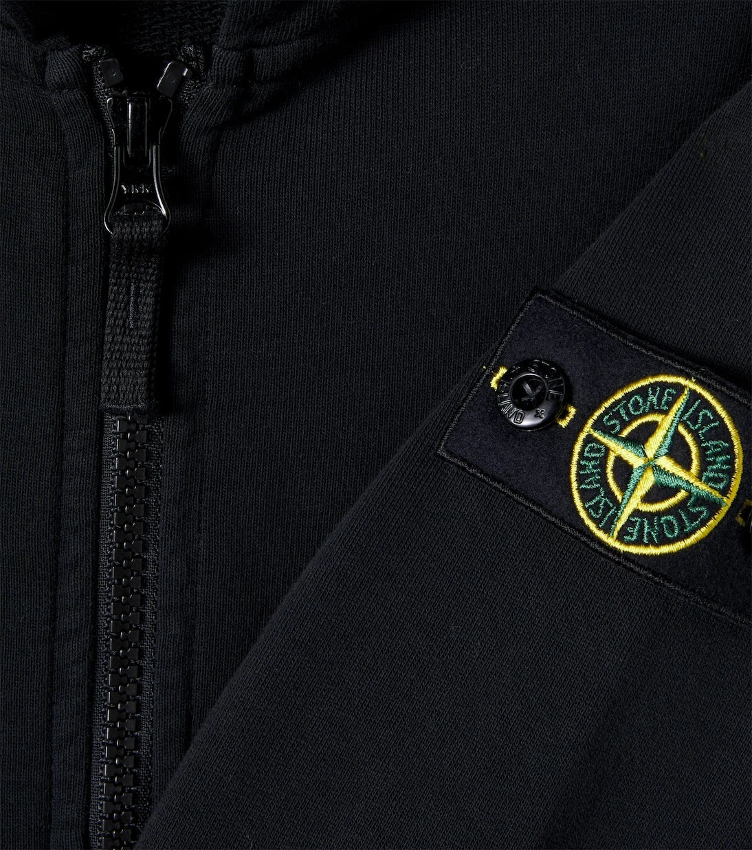 Stone Island Junior - Compass cotton jersey zip-up hoodie
