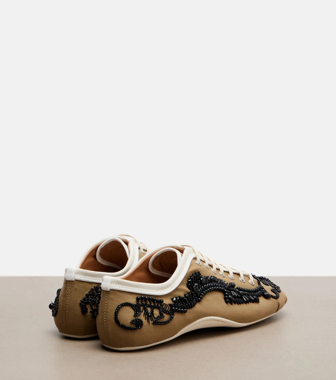 Dries Van Noten - Embellished canvas sneakers
