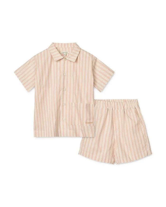 Liewood Leona Stripe Set Çocuk Pamuklu Takım