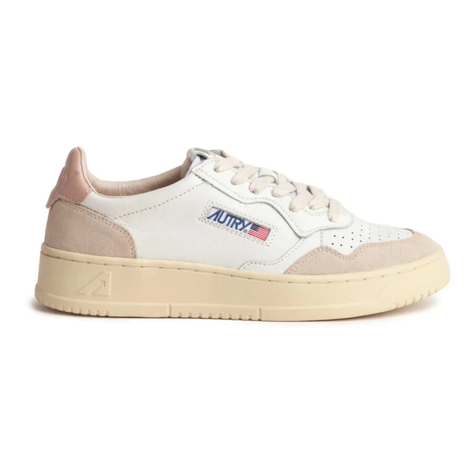 Autry - Medalist Low Leather/Suede Sneakers | Pale Pink