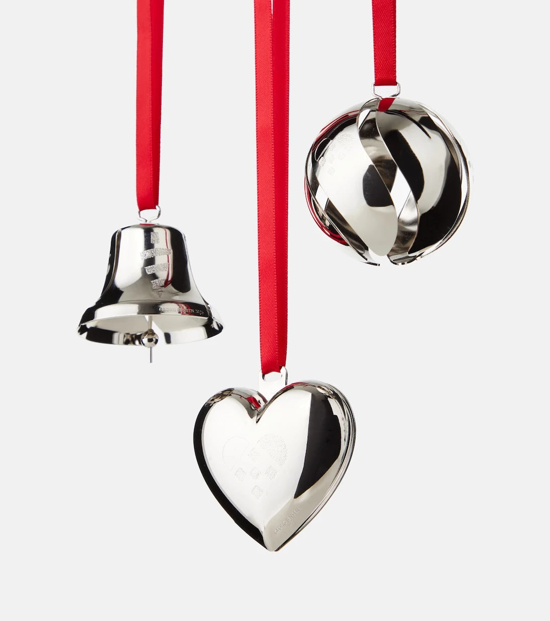 Georg Jensen - Set of 3 palladium-plated ornaments