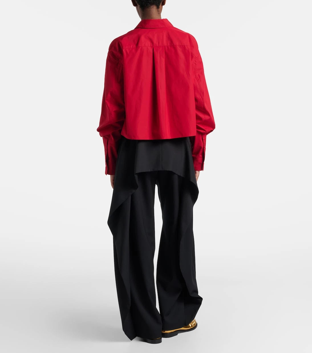 Loewe - Draped wool wide-leg pants