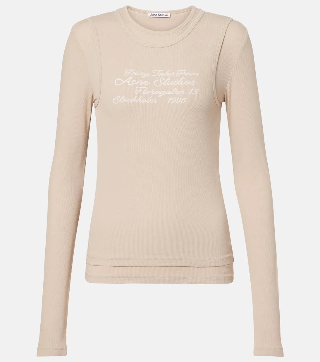 Acne Studios - Layered printed cotton-blend T-shirt
