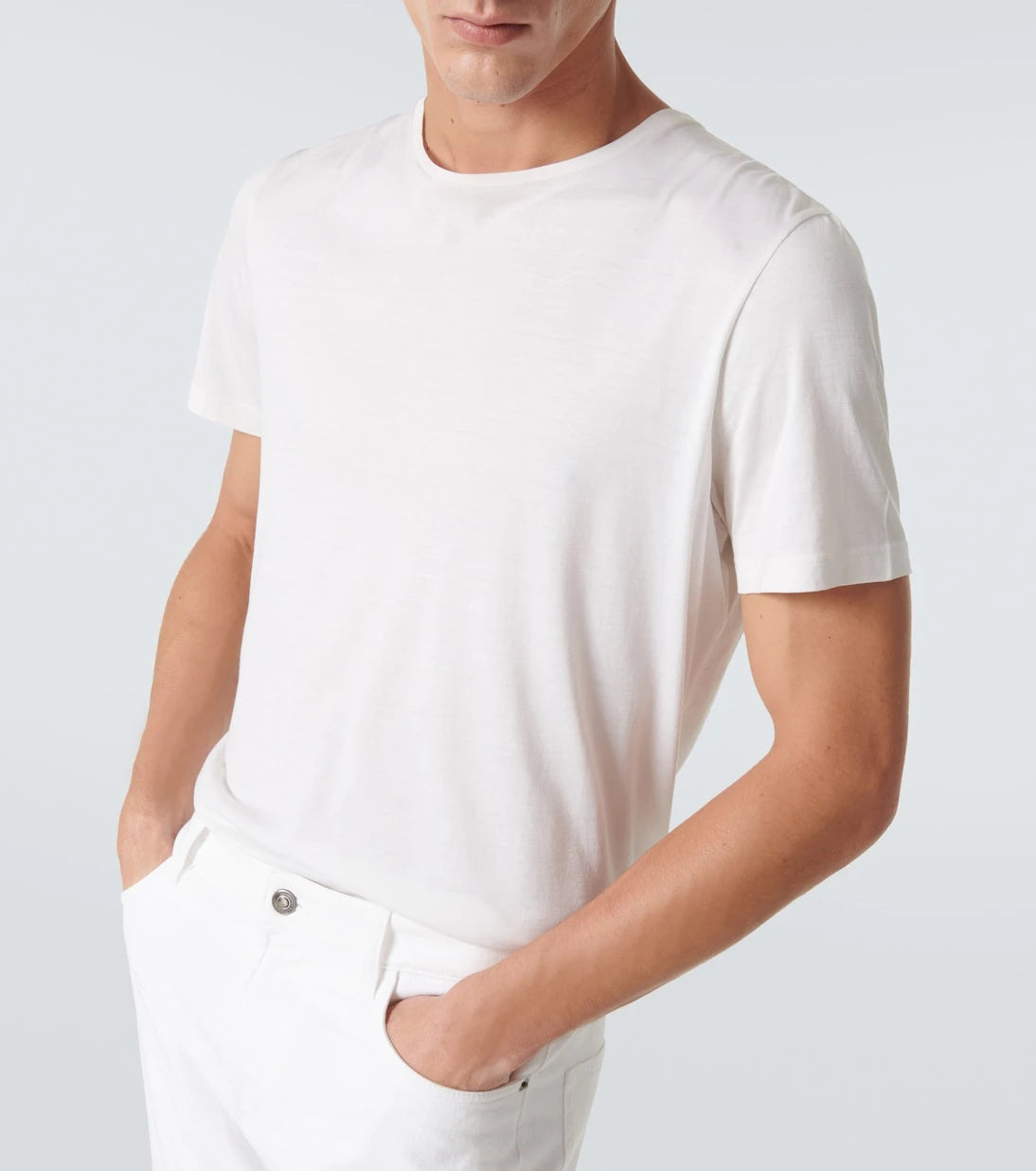 Loro Piana - Silk and cotton-blend T-shirt
